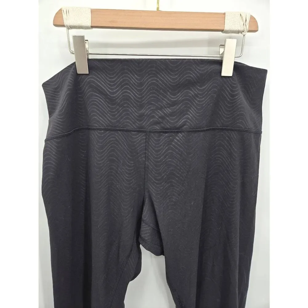 Lululemon Align HR Pant 28” Size 16 Nulu Black Wavy Print High Rise